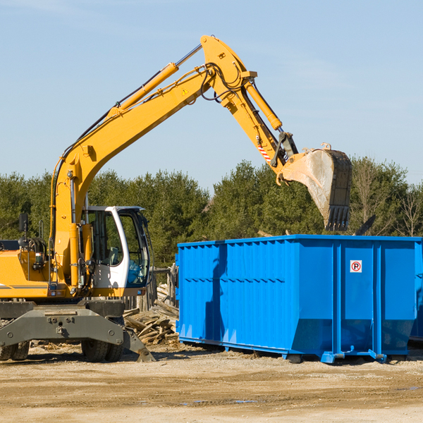 what size residential dumpster rentals are available in Giddings Texas